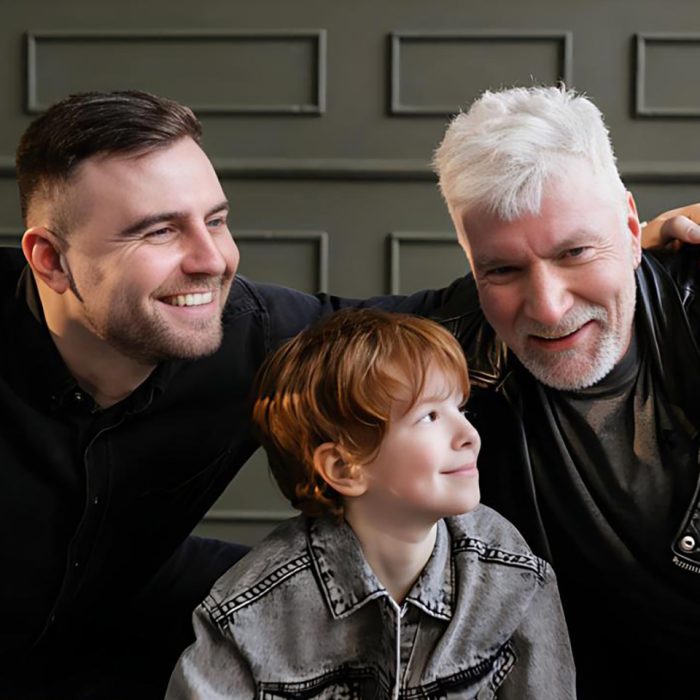 Crew Experience family photo, father, grandfather and grandson.